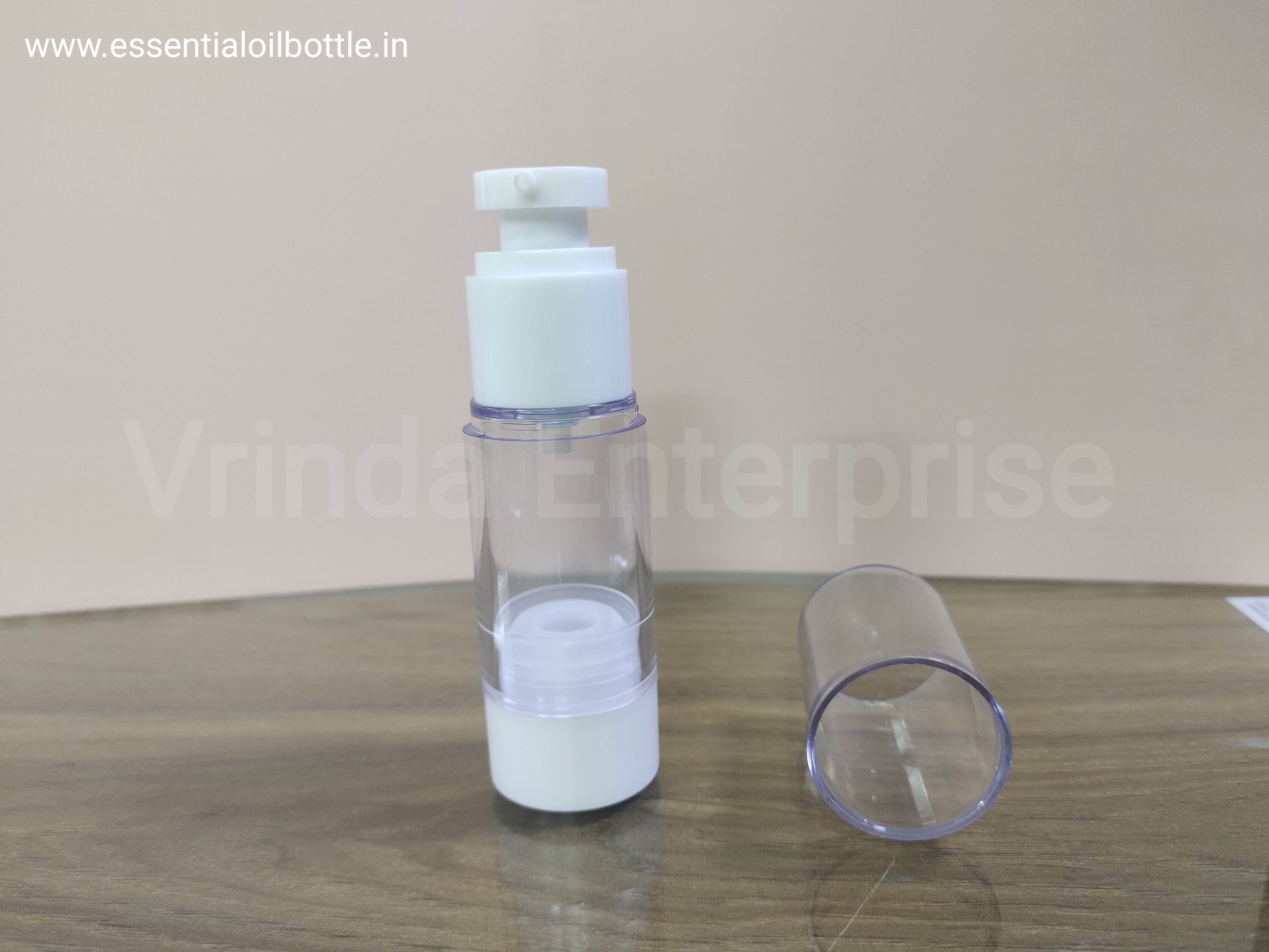 30ML Black/White Plastic Airless Bottle