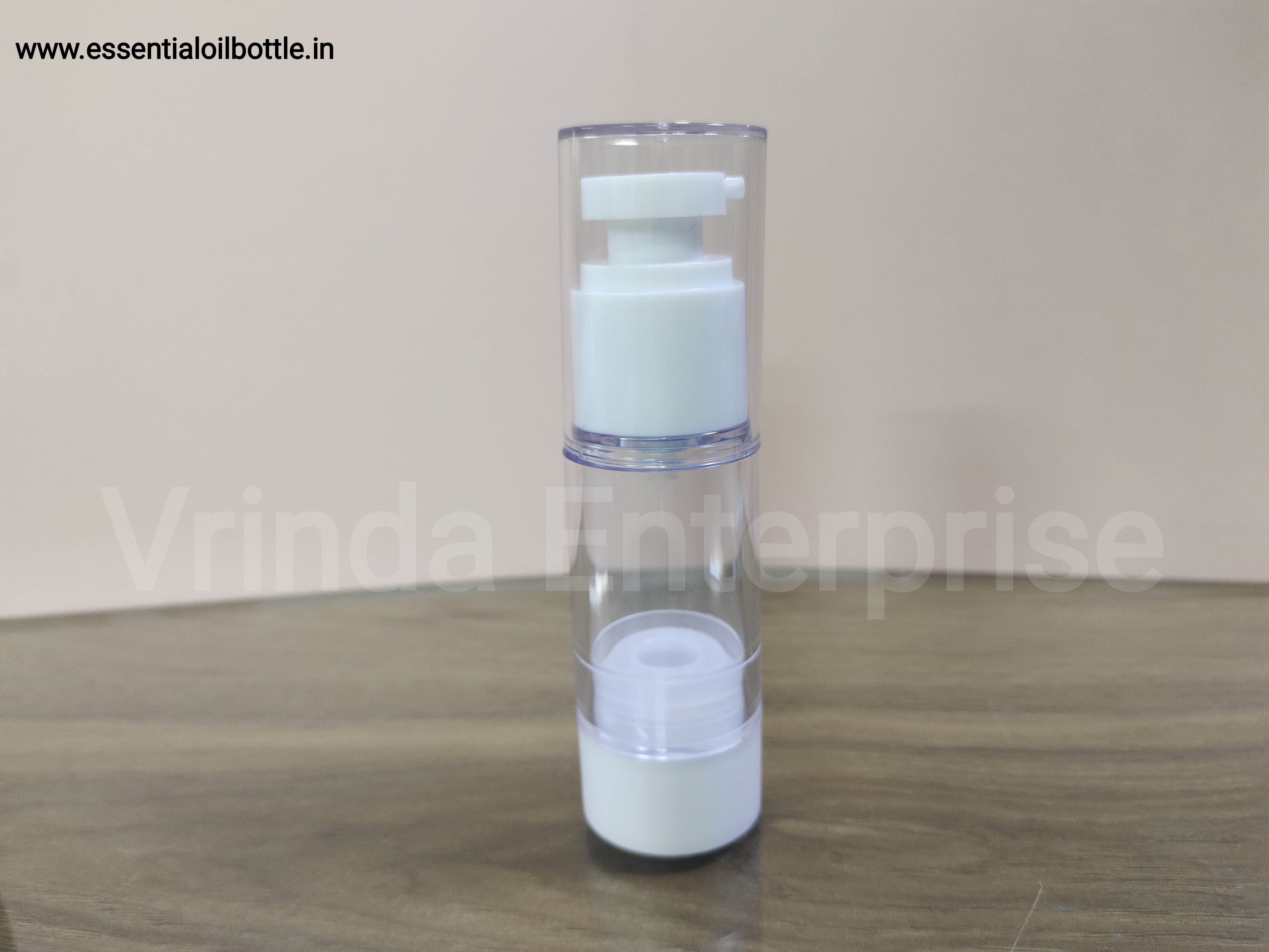 30ML Black/White Plastic Airless Bottle