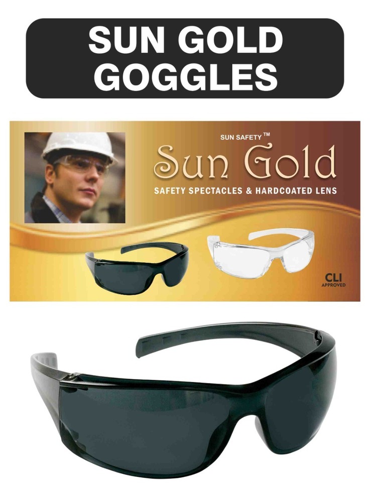 Sun Gold Cobalt Safety Goggles