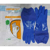 Atlas 16 Inch Pvc Supported Hand Gloves - Color: Blue