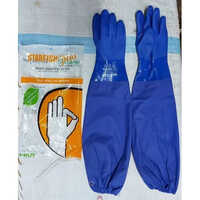 Atlas 26 Inch Pvc Supported Hand Gloves - Color: Blue