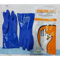 Blue On Blue Dotted Hand Gloves Feature: Washable at Best Price