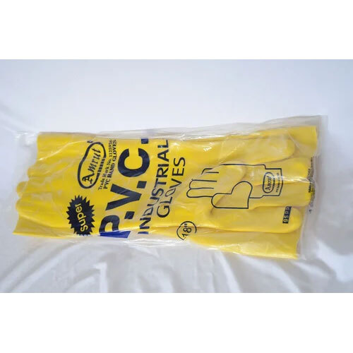 Amrut Yellow Pvc Supported Gloves