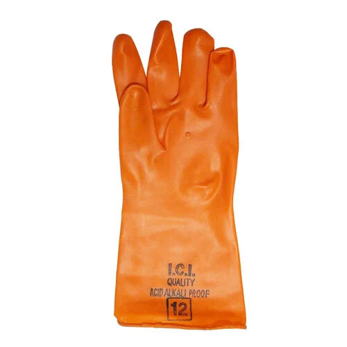 Orange 12 ICI Rubber Gloves