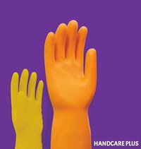 Handcare Plus Rubber Gloves - Color: Orange