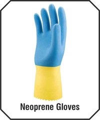Neoprene Hand Gloves - Color: Blue And Yellow