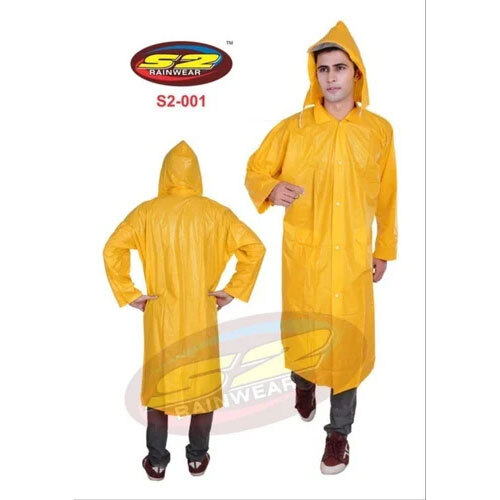 S2-001 PVC Yellow Long Raincoat