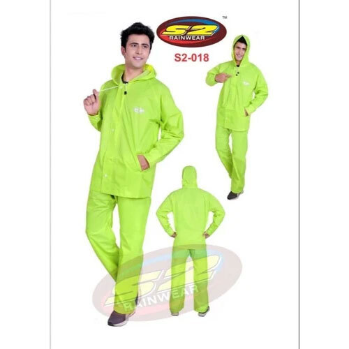 S2-018 PU Rain Suit Florescent with Taping