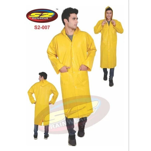 S2-007 PVC Yellow Long Rain Coat