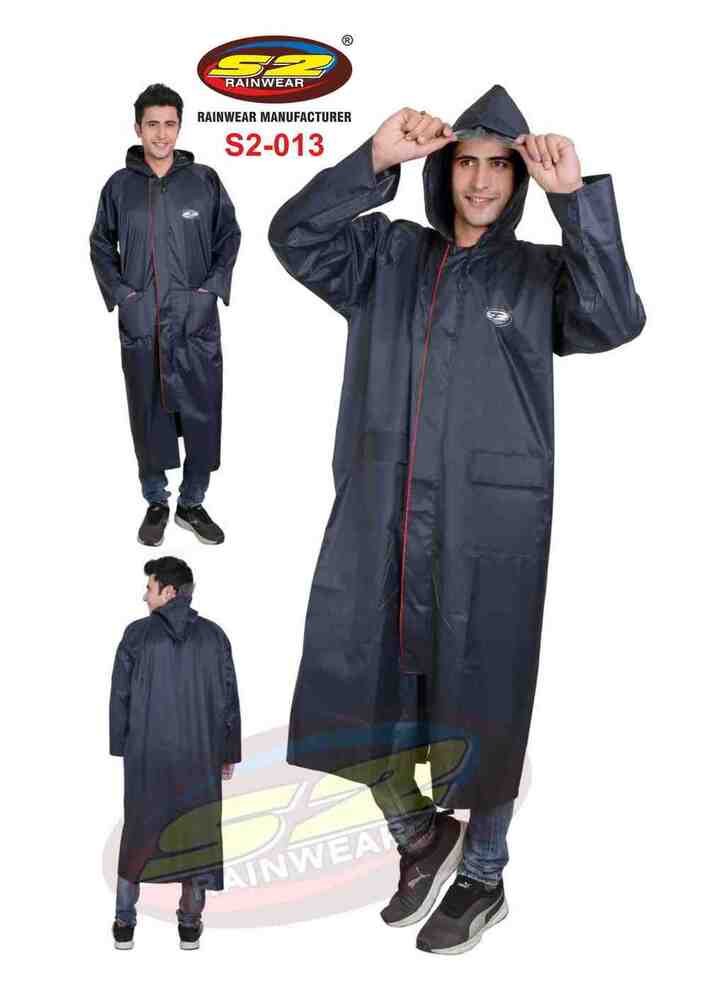 S2-013 PU Long Rain Coat with Taping