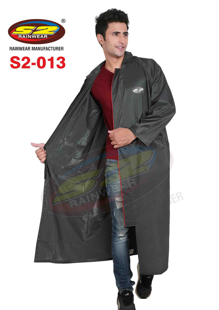 S2-013 PU Long Rain Coat with Taping