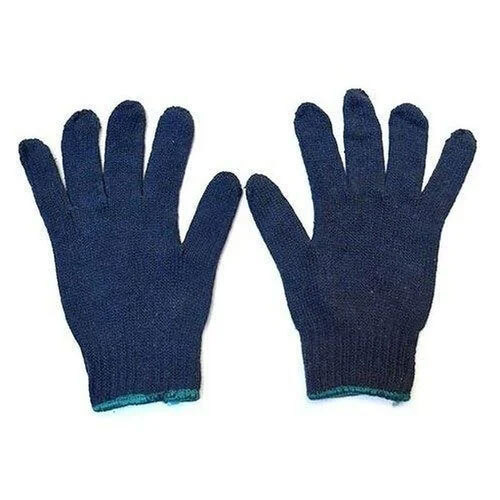 40gm Blue Cotton Knitted Hand Gloves