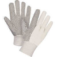 Canvas Dotted Gloves - Color: White