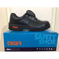 Tiger Safety Shoes - High-Quality Leather, Available in Various Sizes , Modern Black Lace Design for Unisex Comfort