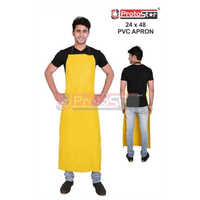 Yellow PVC Apron - PVC Material, Soft Hardness, Plain Surface Treatment | Smooth Surface, Versatile for Household and Commercial Use