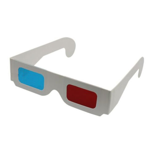 White A01 Red And Blue Paper 3d Glass