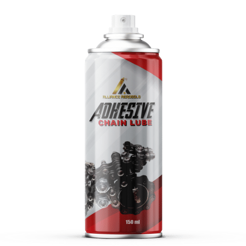 Adhesive Chain Lubricant Spray - Color: White