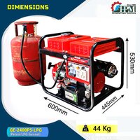 Petrol and LPG RUN 2.1 KVA Generator Model GE-2400PS-LPG  Recoil and Self Start