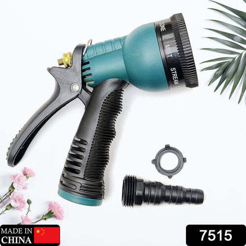 ADJUSTABLE 8 PATTERN WATER SPRAY GUN TRIGGER HIGH PRESSURE FOR VEHICLE AND CLEANING GARDEN LAWN  GRASS RINSE