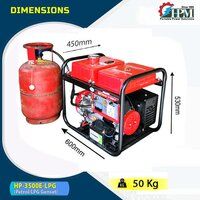 3 KVA Petrol and LPG RUN Generator Model HP-3500E-LPG Recoil and Self Start