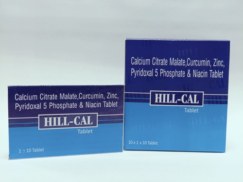 Calcium Citrate Malate curcumin Zinc Pyridoxal 5 Phosphate Niacin Tablets