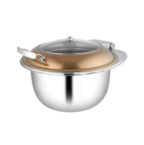 Rose gold lid induction soup tureen