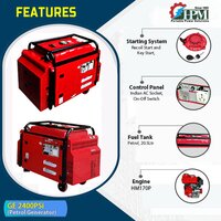 2.1 KVA Portable Petrol Generator Model Silent GE-2400PSi Recoil and Self Start