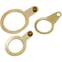 Earth Tag - Brass, Various Sizes, Gold Finish | Lightweight Circular Design with Screw Mount, Bolted Installation, Polished Surface