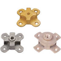 Air Terminal Base - Brass, Copper, Aluminum, Standard/custom Dimensions, Golden/silver | Durable, Corrosion-resistant, Cross-shaped Design, Surface Mounting, Bolt Connection