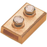 Oblong Test Clamp - Copper, Standard Size | Bolt-on Connection, Surface Mounting, Durable & Corrosion-resistant, Textured Finish