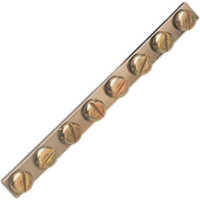 Brass Rail - Brass Material, Standard Dimensions, Polished Finish | Screw-type Connection, Panel Mount, Multiple Poles
