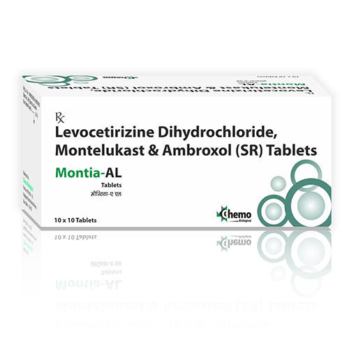Levocetirizine Dihydrochloride Montelukast And Ambroxol SR Tablets