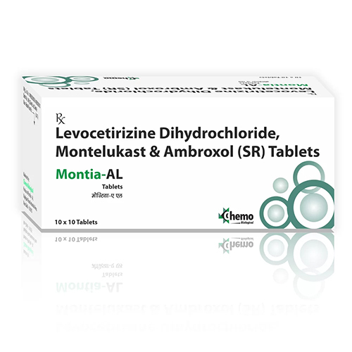 Levocetirizine Dihydrochloride Montelukast And Ambroxol SR Tablets