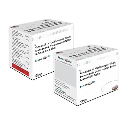 Clarithromycin - Esomeprazole Gastro Resistant And Amoxicillin Tablets