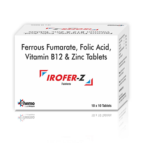 Ferrous Fumarate Folic Acid Vitamin B12 And Zinc Tablets