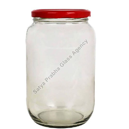 1Kg Glass Round Lug Jar