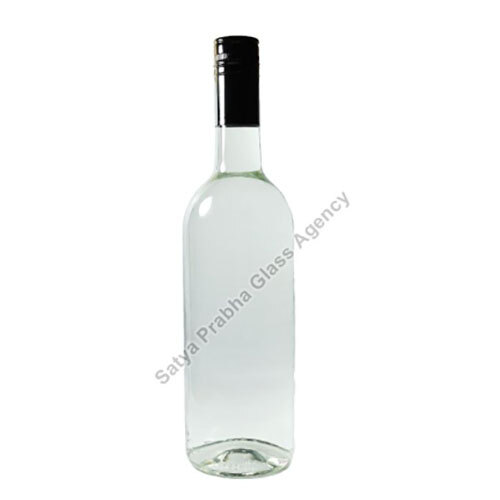 750Ml Transparent Wine Bottle - Material: Glass