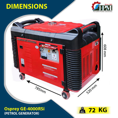 Petrol Generator 4 KVA Model Osprey GE-4000RSi Recoil and Self Start