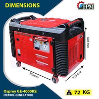 Petrol Generator 4 KVA Model Osprey GE-4000RSi Recoil and Self Start