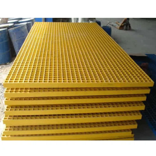 Affordable Yellow FRP Gratings for Industrial Use, Different Sizes & Shapes