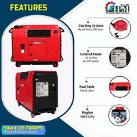 Petrol Run 5.5 KVA Portable Generator Model Silent GE-7000PS Recoil and Self Start