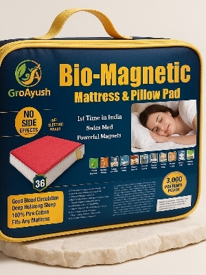BIO MAGNETIC MATTERS - High-Density Foam, 200 Powerful 10mm Magnets | Deep Sleep Enhancement, Improved Circulation, Breathable Cover
