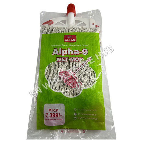 Alpha 9 Inch Wet Mop  Clip Mop (Without Rod)