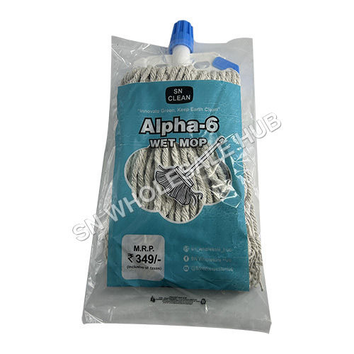 Alpha 6 Inch Wet Mop Clip Mop Application: Home