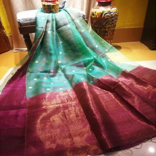 Ladies Matka Moslin Jamdani Saree