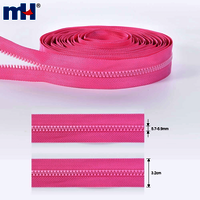 No. 5 Molded Teeth Zipper Long Chain Resin Zipper Continuous Zipper Roll Plastic Zipper Roll