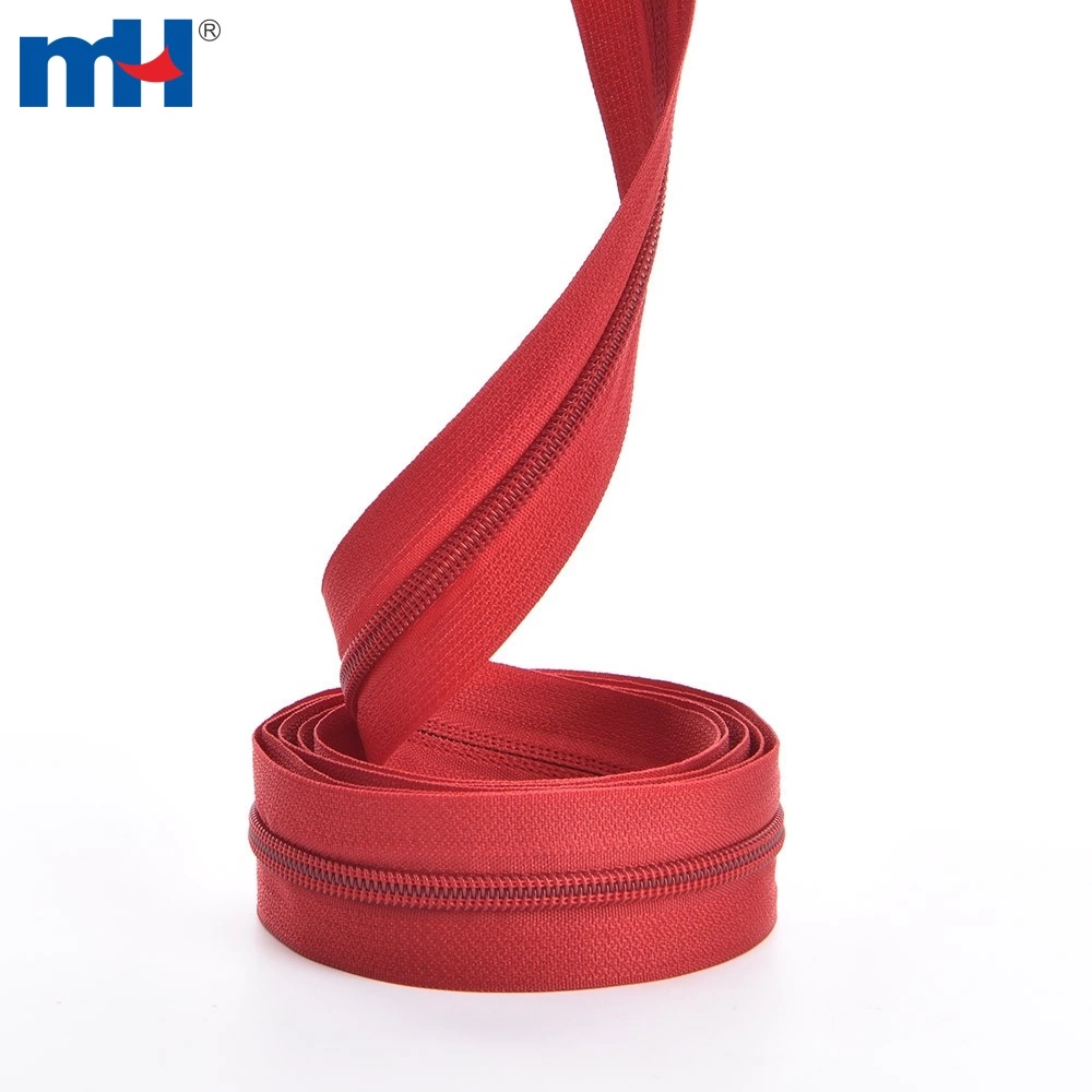 Nylon Zipper Long Chain 5 inch Continuous Nylon Zipper Chain Nylon Zipper Roll Wholesale