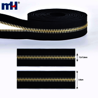 Zipper Roll No. 8 Bronze Brass Zipper Long Chain Metal Zipper Chain Anti-Brass Zipper Roll Zipper Wholesale