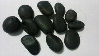 Polyurethane coated high polished natural black pebbles for garden decoration and terrazzo flooring