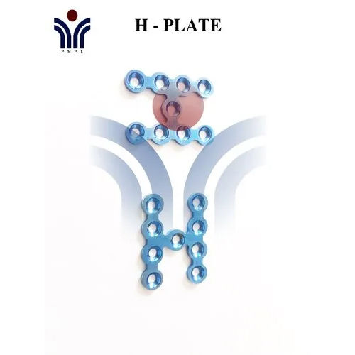 Blue Orthopedic H Plate